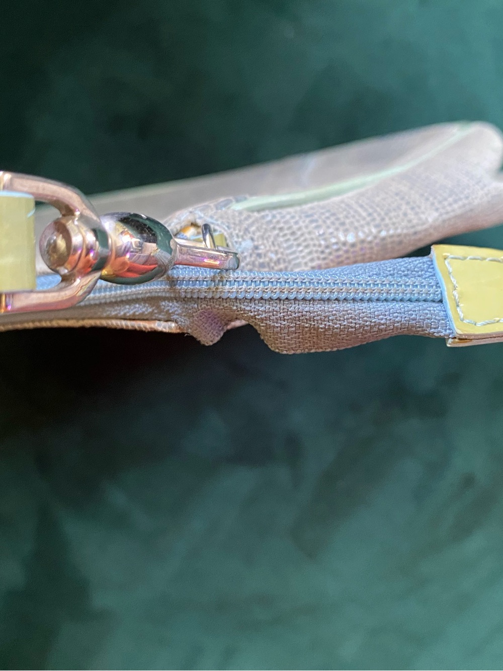 Vintage Christian Dior Lizard Embossed Mini Saddle Pochette - Y2K John Galliano - Picture 9 of 14